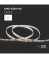 60 LED Strip Light - 6400K, IP20, 12V (5m/rulle)