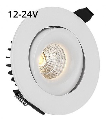 LEDlife 9W downlight - Hål: Ø9,5 cm, Mål: Ø11,5 cm, RA90, vit kant, 12V-24V
