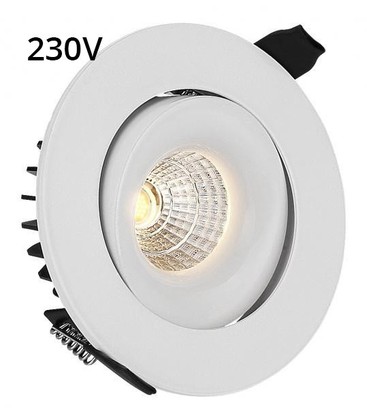 LEDlife 9W downlight - Hål: Ø9,5 cm, Mål: Ø11,5 cm, RA90, vit kant, dimbar, 230V