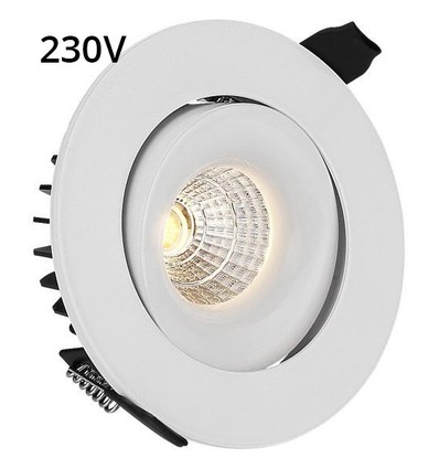 LEDlife 9W downlight - Hål: Ø9,5 cm, Mål: Ø11,5 cm, RA90, vit kant, dimbar, 230V