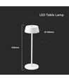 LED bordlampa 2W - 3000K, vit, IP54.