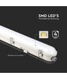 36W LED WP Lampa - 120cm, Samsung Chip, Nöd-Kit, Mjölkigt Lock, SS Clips, 6500K