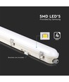120cm 36W vattentät komplett LED armatur med nödljus - Samsung LED chip, 120lm/W, IP65, 6500K, 3 timmars batteridrift
