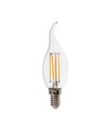 E14 4W LED kronljus med flamma - Filament, 400lm, 4000K, Samsung LED chip