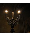 V-Tac LED 4W Bärnstensfärgad kronlampa E27 - G45, koltråd, 2200K