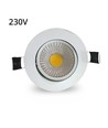 LEDlife 3W downlight - Hål: Ø7,5 cm, Mål: Ø8,5 cm, vit kant, dimbar, 230V