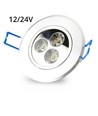 LEDlife 3W downlight - Hål: Ø7-8 cm, Mål: Ø8,4 cm, 4 cm hög, dimbar, 12V/24V