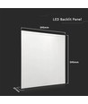 36W LED-panel - 595x595mm, 6400K, 8 st/förpackning, 120 lm/watt