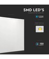 60x60 LED-panel, 36W - 120lm/W, 6400K, vit kant, 5 års garanti