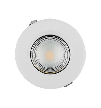 40W Ø22,1cm LED infällt panel - 105lm/W, COB LED, Hål: Ø20,7 cm, Mått: Ø22,1 cm, vit kant