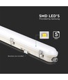 48W LED WP Lampa 150cm - Samsung Chip, EM Kit, Mjölkigt Lock, SS Clips, 4000K