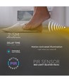 1,2m sängbelysningsset 3W LED för enkelsäng - 12V DC, 4000K, inkl. rörelsesensor