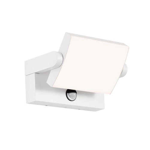 17W LED Vägglampa - Sensor, 3000K, Vit, Hus, IP65.