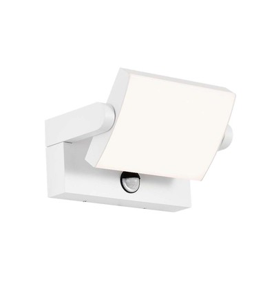 17W LED Vägglampa - Sensor, 3000K, Vit, Hus, IP65.