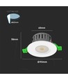 5W/8W LED Brandsäker Downlight - CCT 4i1, Dimbar