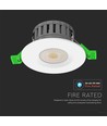 5W/8W LED infälld spot, fire-rated - 830lm, IP65, dimbar, CCT, 60 grader, vit/svart/krom finish