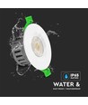 5W/8W LED infälld spot, fire-rated - 830lm, IP65, dimbar, CCT, 60 grader, vit/svart/krom finish