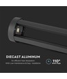 10W LED trädgårdslampa / pollare, 80cm, IP65 - 1000lm, svart, kallvit, utomhus