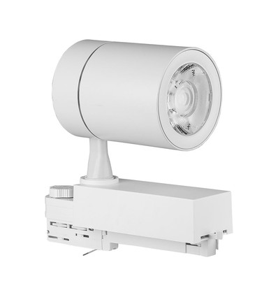 35W 3-fas skenspot - 24 grader, 6400K, vit, COB LED, 4-ledare tracklight