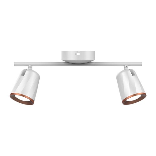 12W dubbel LED vägglampa - 3000K, vit