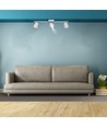 18W LED vägglampa - 4000K, vit, 3 huvuden