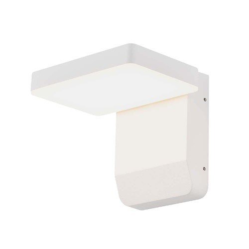 17W Vägglampa LED - 3000K, vit, kvadratisk, IP65.