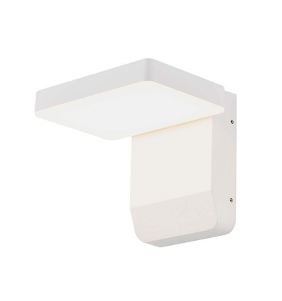 17W Vägglampa LED - 3000K, vit, kvadratisk, IP65.