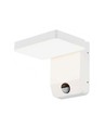 17W vit kvadratisk vägglampa med sensor - 2580lm, IP65, 3000K, PIR sensor