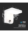 17W vit kvadratisk vägglampa med sensor - 2580lm, IP65, 3000K, PIR sensor