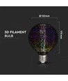 G125 LED 3D Koltråd Lampa 4W E27 - 3000K