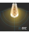 E27 5W dimbar LED-lampa - ST64, filament, bärnstensfärgat glas, extra varm 1800K