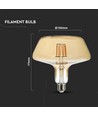 T180 LED Filament Lampa 8W E27 - Bärnstensglas, 1800K