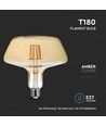 T180 LED Filament Lampa 8W E27 - Bärnstensglas, 1800K