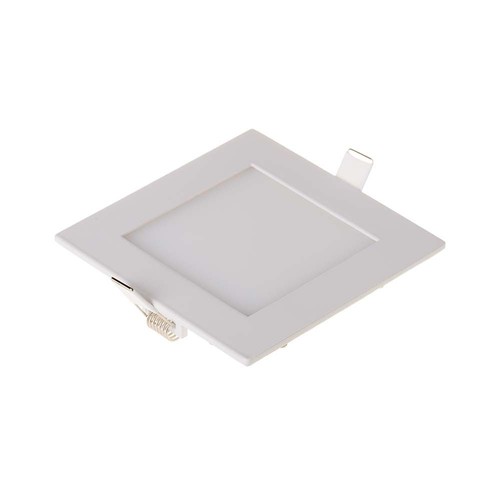 6W Fyrkantig LED infälld panel - 490lm, 6400K, Hål: 11cm, Mått: 12x12cm, inkl. driver