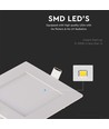 6W LED Panel - Premium, 6400K, Fyrkantig