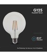 G125 LED Koltrådsglödlampa 12W E27 - Klar Kåpa, 4000K