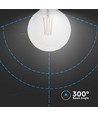 G125 LED Koltrådsglödlampa 12W E27 - Klar Kåpa, 4000K