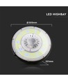 200W LED Highbay - Meanwell Driver, 4000K, Dimbar, 185lm/W.