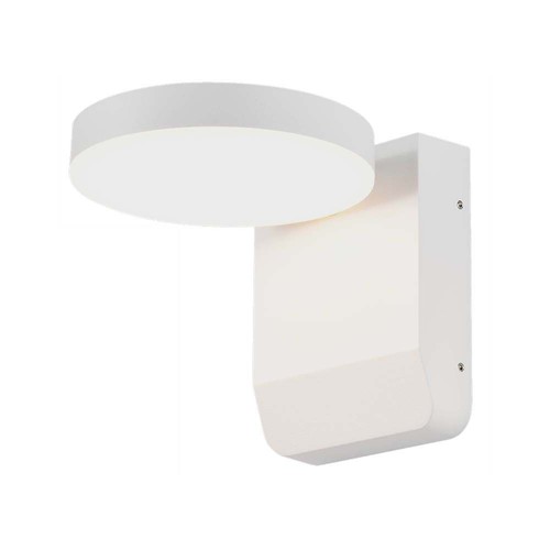 17W Vägglampa - LED, 3000K, Vit, Rund, IP65