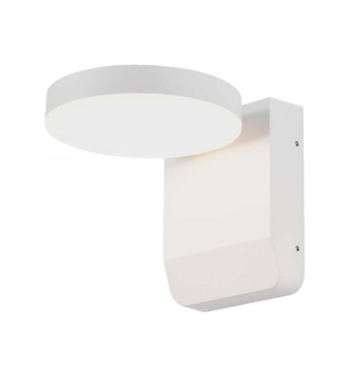 17W Vägglampa - LED, 3000K, Vit, Rund, IP65