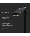 8W LED solcells-vägglampa med sensor - 950lm, 3000K, IP65, 4000mAh batteri