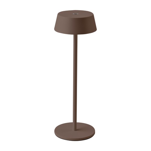 Uppladdningsbar LED bordslampa inne/ute - Cortenfärgad, touch-dimbar, IP54
