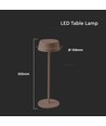 Uppladdningsbar LED bordslampa inne/ute - Corten, touch-dimbar, IP54