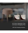 Uppladdningsbar LED bordslampa inne/ute - Corten, touch-dimbar, IP54
