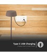Uppladdningsbar LED bordslampa inne/ute - Corten, touch-dimbar, IP54