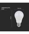 10,5W A60 - LED, plastlampa, Samsung-chip, 4000K, E27