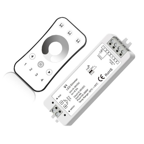 LEDlife rWave dimmer med fjärrkontroll och hållare - 12V (96W), 24V (192W)