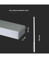 120cm 40W LED linjär armatur med Samsung chip - Silver, 4000K, 120°, inkl. vajerupphäng