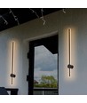 12W LED vägglampa, RA90 - IP65, svart, 1590lm, 3000K, 65cm hög