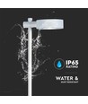 6W LED pollare / trädgårdslampa, RA90 - Vit, IP65, 4000K, 102,5cm hög, inkl. ljuskälla